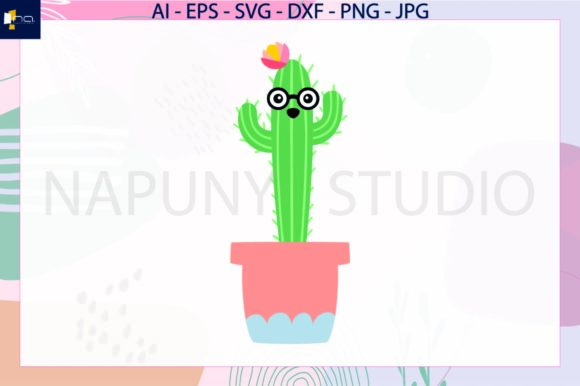 Cactus Floral Kawaii,svg: A Versatile Design Asset