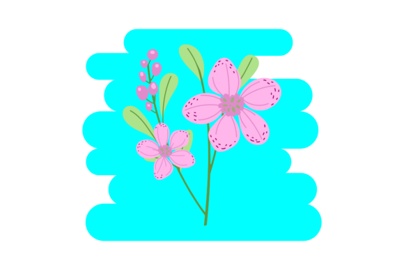 Charming Floral Simple Spring Cute Clipart