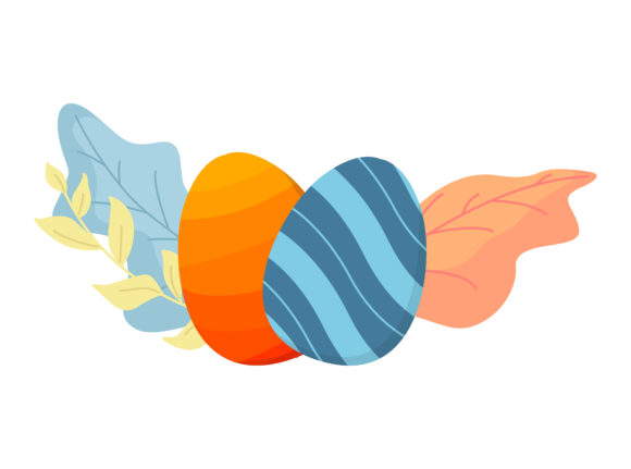 Easter Eggs Orange Blue Floral Vector: The Ultimate Design Asset for Modern Creators