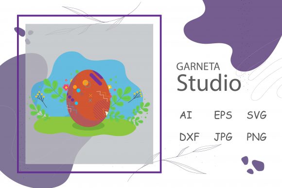 Elevate Your Designs with the Easter Egg Floral Background Cloud