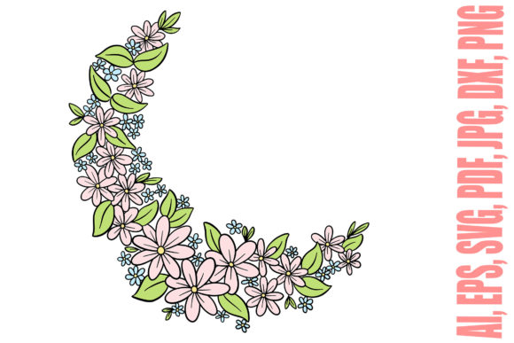 Flower Bouquet Floral Moon Line Art: A Timeless Blend of Elegance and Versatility