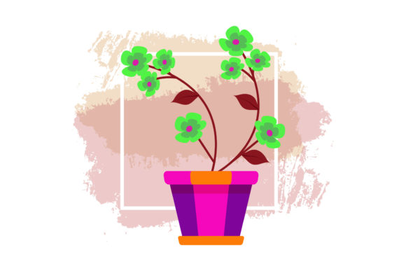 Flower Pot Floral Brush: A Versatile Design Asset