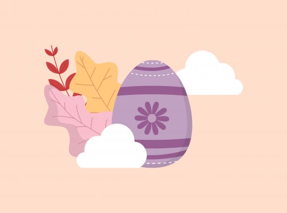The Versatile Power of the Easter Egg Purple Flower Floral Vector Asset